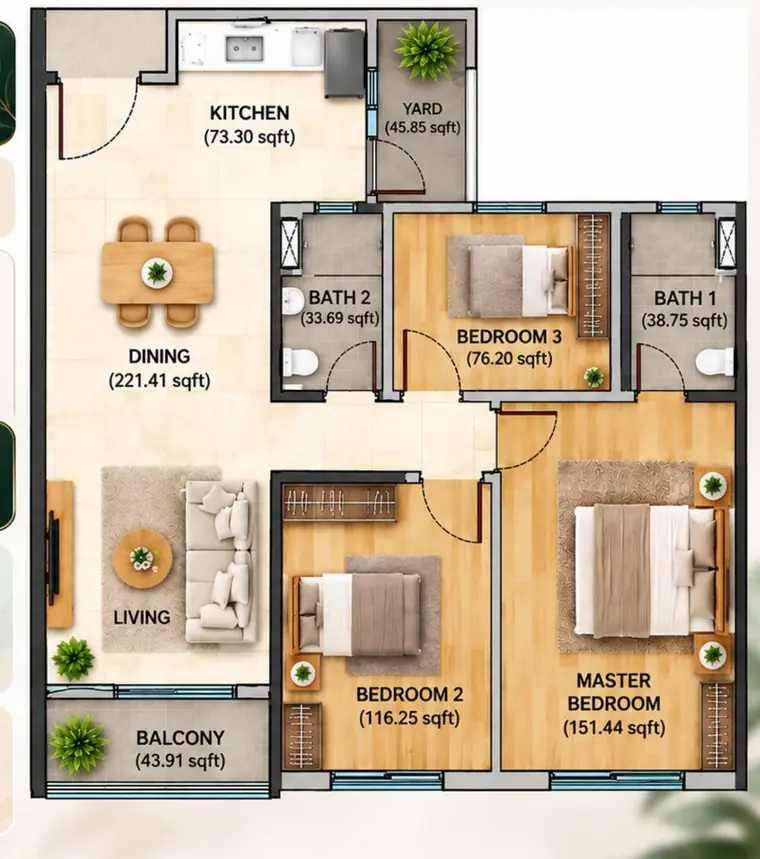 Type A floor plan