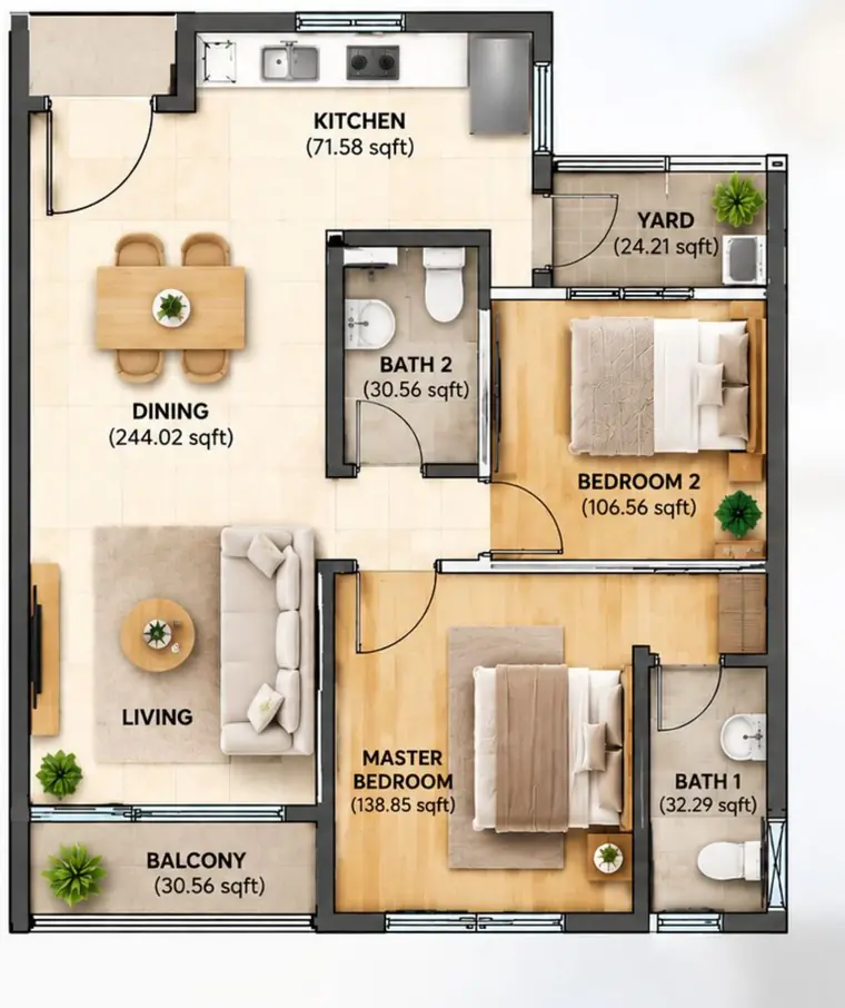 Type C floor plan